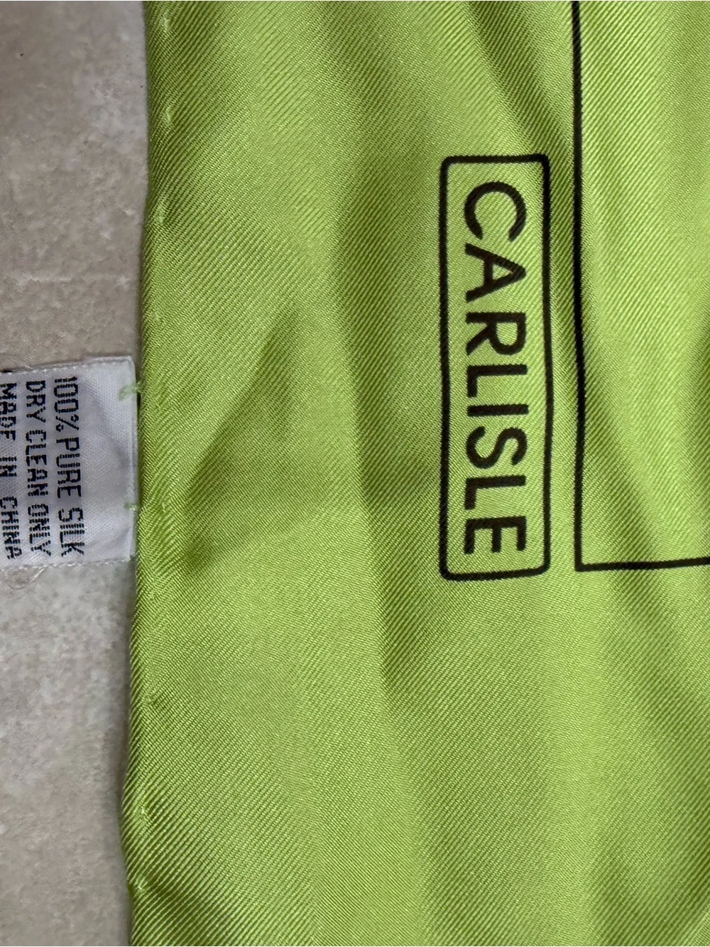 CARLISLE Green Floral Decorative Silk Scarf